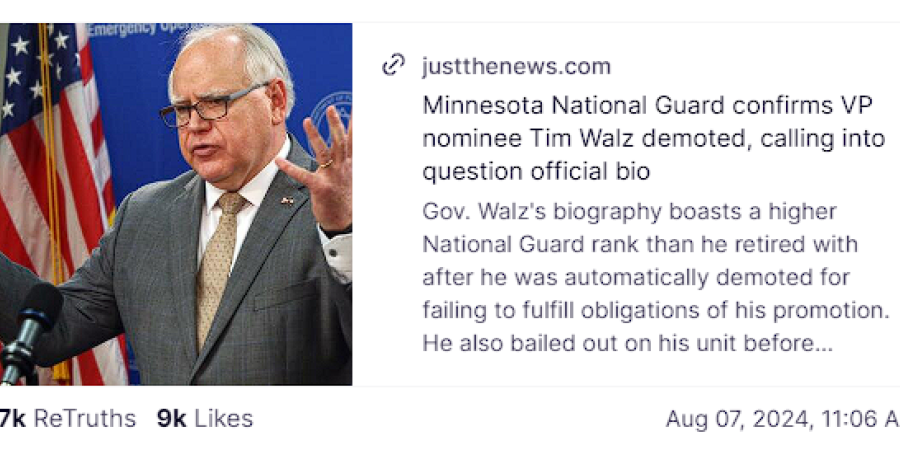 Tim Walz is an extremist.